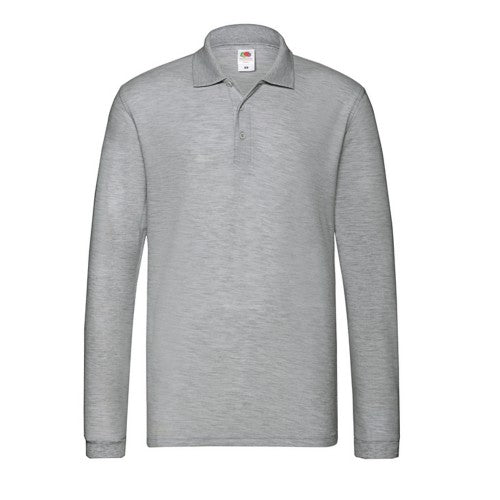 Front - Fruit of the Loom Mens Premium Long-Sleeved Polo Shirt