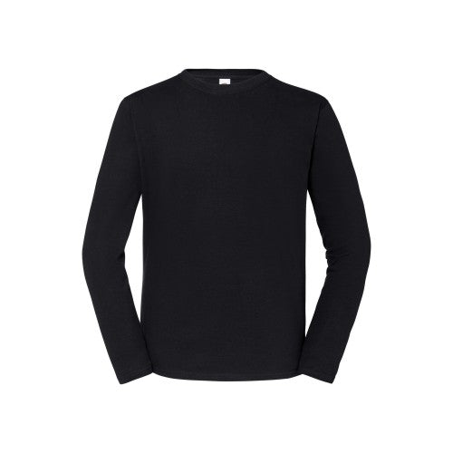 Front - Fruit of the Loom Mens Iconic 195 Premium Ringspun Cotton Long-Sleeved T-Shirt