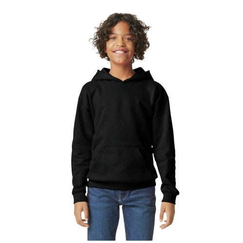 Front - Gildan Childrens/Kids Softstyle Plain Fleece Midweight Hoodie