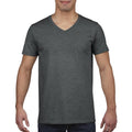 Front - Gildan Mens Soft Style V-Neck Short Sleeve T-Shirt