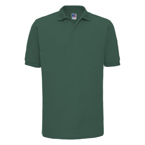 Front - Russell Mens Ripple Collar & Cuff Short Sleeve Polo Shirt