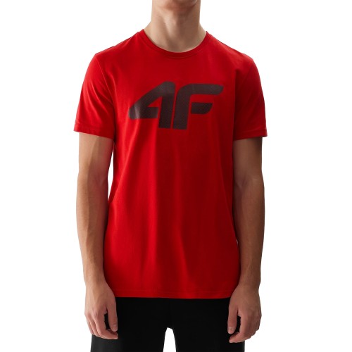 Front - 4F Mens Logo Regular T-Shirt
