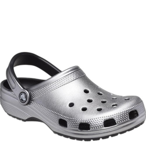 Front - Crocs Unisex Adult Classic Metallic Clogs