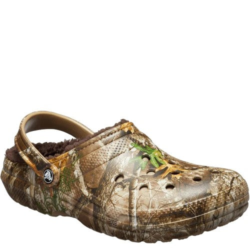 Front - Crocs Mens Classic Realtree Edge Lined Clogs