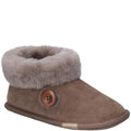 Front - Cotswold Womens/Ladies Wotton Suede Sheepskin Slipper Boots