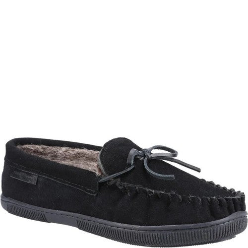 Front - Hush Puppies Mens Ace Suede Slippers