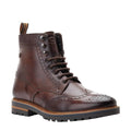 Front - Base London Mens Grove Washed Leather Boots