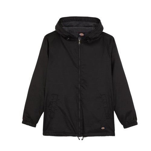 Front - Dickies Mens Hooded Nylon Fleece Lined Jacket