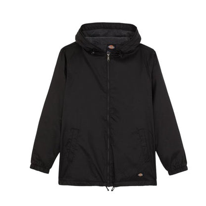 Front - Dickies Mens Hooded Nylon Fleece Lined Jacket