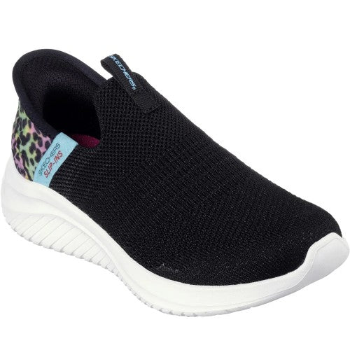 Front - Skechers Girls Ultra Flex 3.0 - Colory Wild Trainers