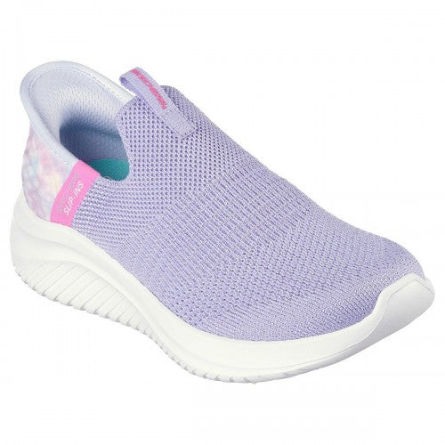 Front - Skechers Girls Ultra Flex 3.0 - Colory Wild Trainers