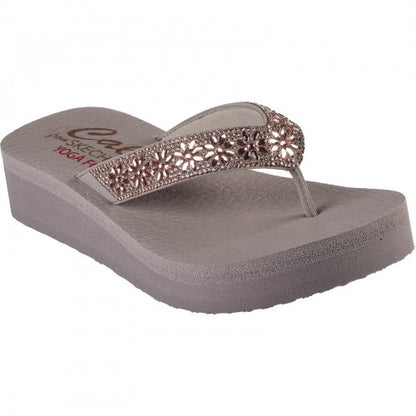 Front - Skechers Womens/Ladies Cali Vinyasa - Wild Daisies Flip Flops