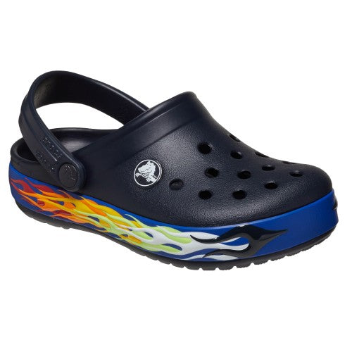 Front - Crocs Childrens/Kids Crosband Flames Clogs