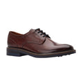 Black - Front - Base London Mens Mawley Leather Derby Shoes