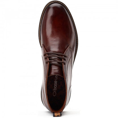 Front - Base London Mens Knebworth Leather Chukka Boots