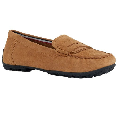 Front - Geox Womens/Ladies Kosmopolis Suede Moccasins