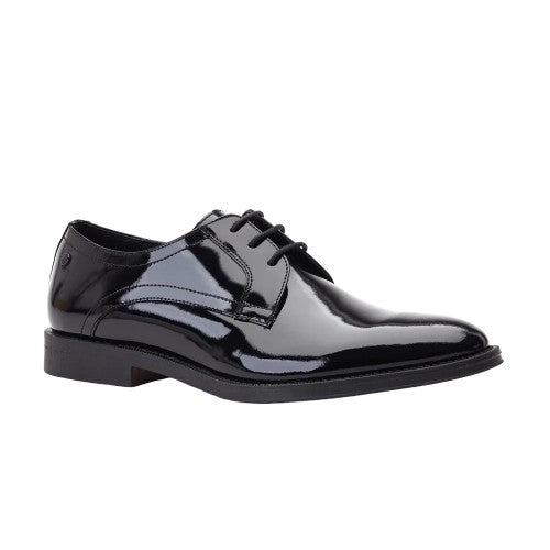Front - Base London Mens Haldey Leather Oxford Shoes
