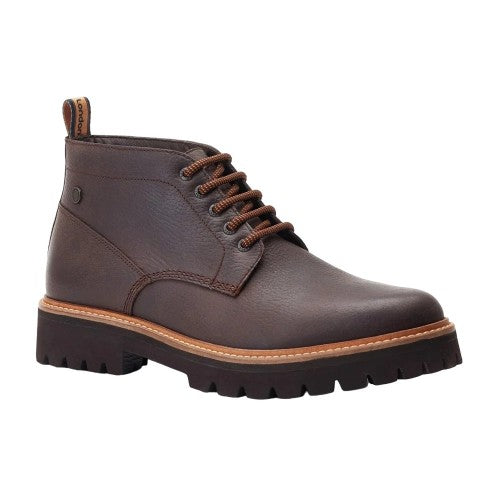 Front - Base London Mens Asgard Grain Leather Ankle Boots
