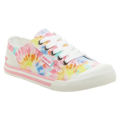 Front - Rocket Dog Womens/Ladies Jazzin Bright Tie Dye Trainers