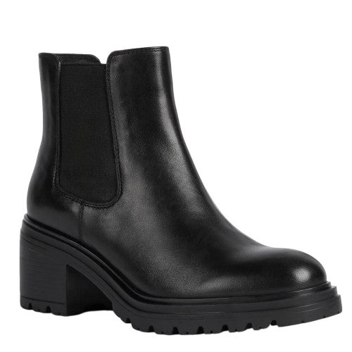 Front - Geox Womens/Ladies Damiana Patent Leather Ankle Boots