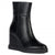 Front - Geox Womens/Ladies D Eildea B Patent Leather Wedge Ankle Boots