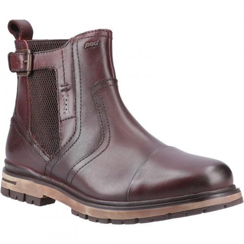 Front - POD Mens Apollo Tumbled Leather Chelsea Boots