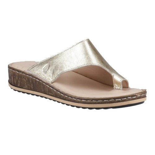 Front - Hush Puppies Womens/Ladies Elissa Suede Toe Post Sandals