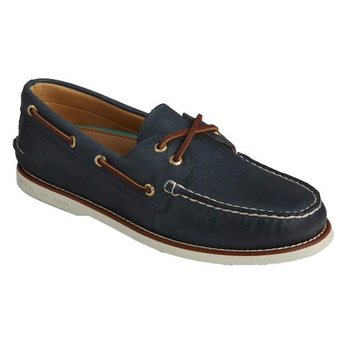 Front - Sperry Mens Authentic Gold Cup Leather Boat Shoes
