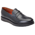 Front - Base London Mens Sid Leather Penny Loafers