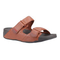 Front - FitFlop Mens Gogh Moc Leather Sliders