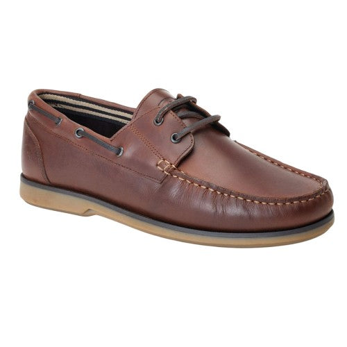Front - Base London Mens Stern Boat Shoes