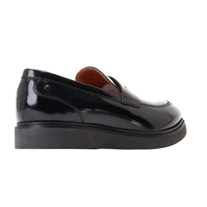 Front - Base London Mens Sid Leather Penny Loafers