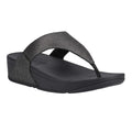Front - FitFlop Womens/Ladies Lulu Glitz Leather Toe Post Sandals