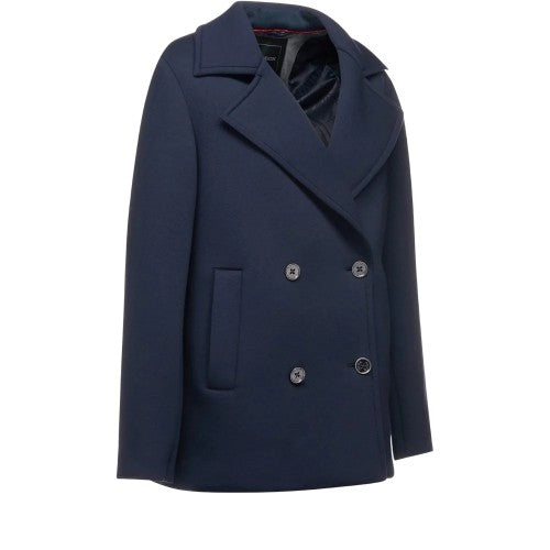 Front - Geox Womens/Ladies Gardenia Double-Breasted Peacoat