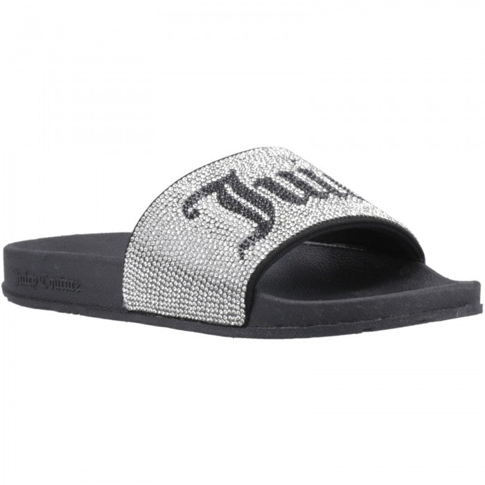 Front - Juicy Couture Womens/Ladies Donna Diamante Sliders