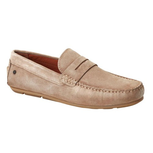 Front - Base London Mens Collins Driver Suede Loafers