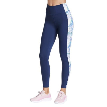 Front - Skechers Womens/Ladies GoWalk Seascape Floral High Waist Leggings