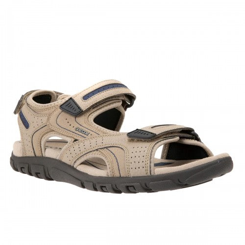 Front - Geox Mens Strada Faux Nubuck Sandals