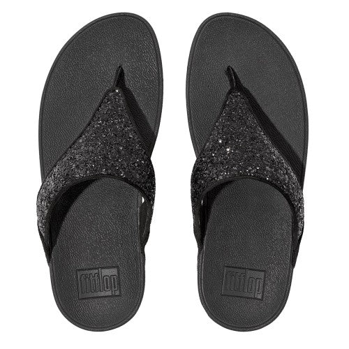 Front - FitFlop Womens/Ladies Lulu Glitter Flip Flops