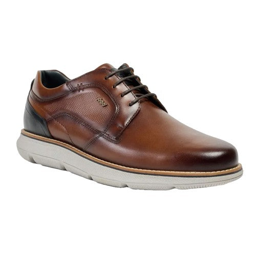 Front - POD Mens Finch Italian Leather Casual Derby Shoes