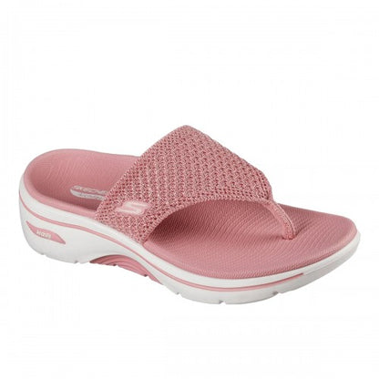Front - Skechers Womens/Ladies Go Walk Arch Fit 2.0 Flip Flops