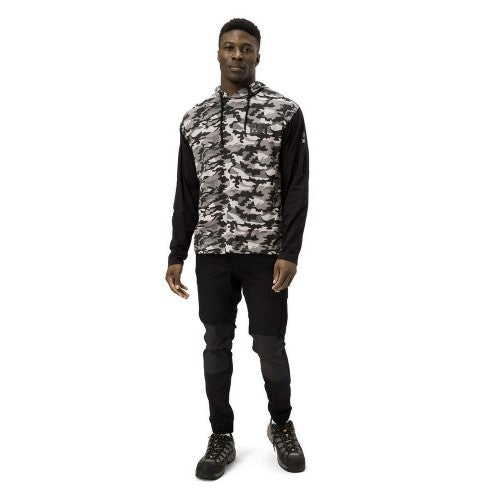 Front - Caterpillar Mens Hooded Long-Sleeved T-Shirt