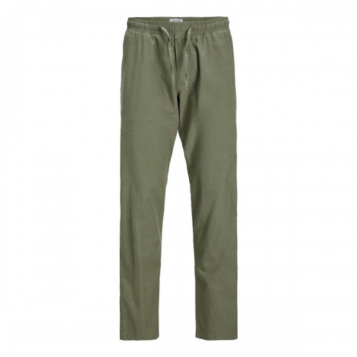 Front - Jack And Jones Mens Linen Blend Relaxed Fit Trousers