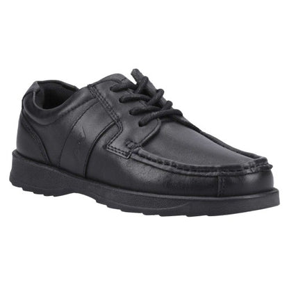 Front - POD Boys Logan Leather School Shoes