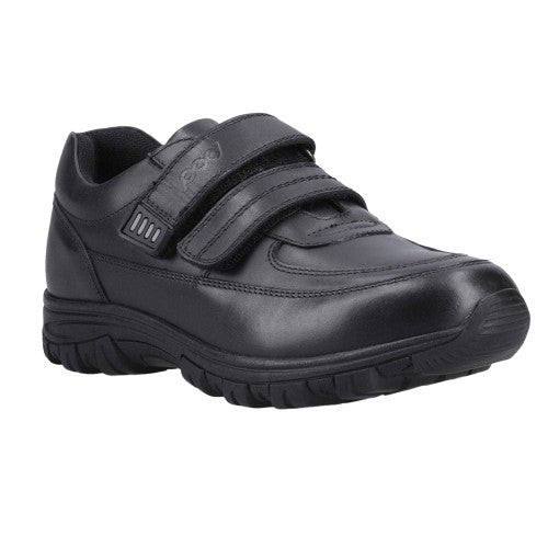 Front - POD Boys Sprint Leather School Shoes