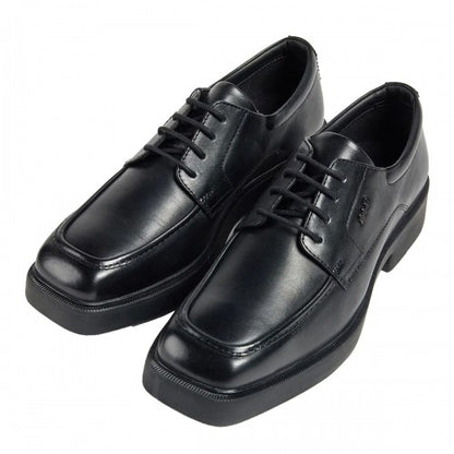 Front - POD Girls Hazel Leather School Derby Shoes