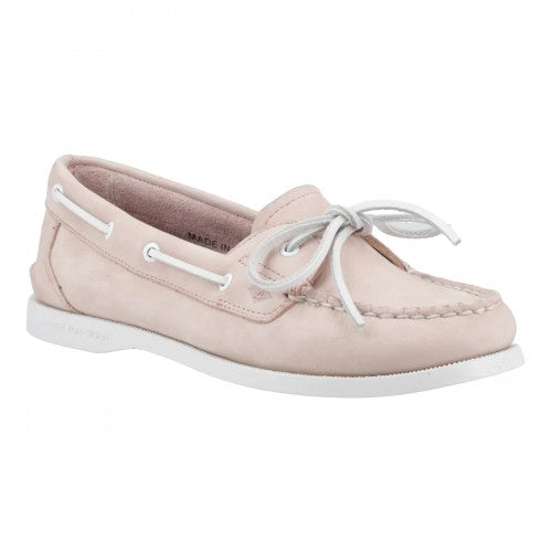 Front - Sperry Womens/Ladies Authentic 1 Leather Boat Shoes