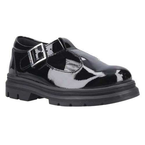 Front - POD Girls Emilie Leather School Shoes