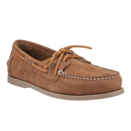 Front - Sperry Mens Tacoma Leather Boat Shoes