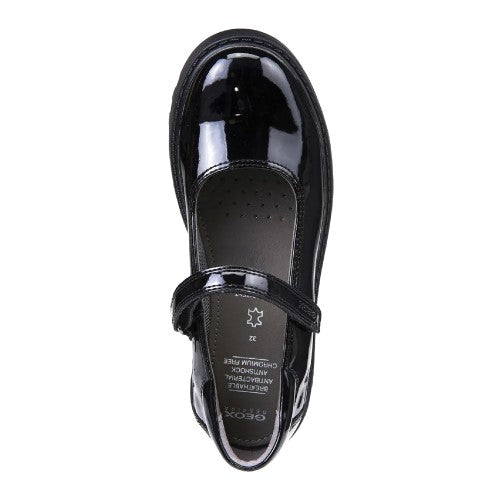 Front - Geox Girls J Casey G. P Leather School Shoes